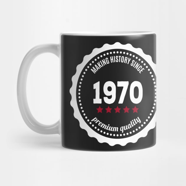 Making history since 1970 badge by JJFarquitectos